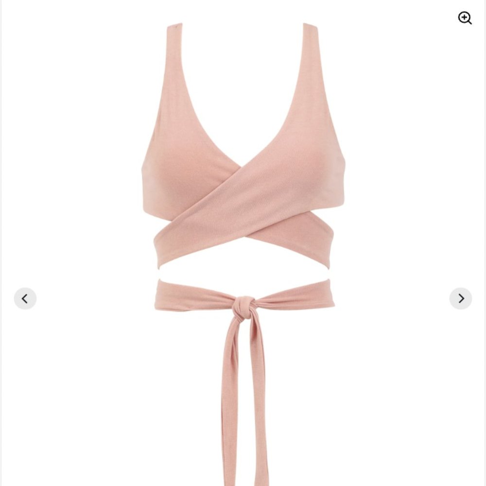 SUPERFINE JERSEY BALLERINA SPORT BRA WRAP // ROSE DUST